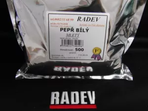 Pepř bílý, mletý 500 g